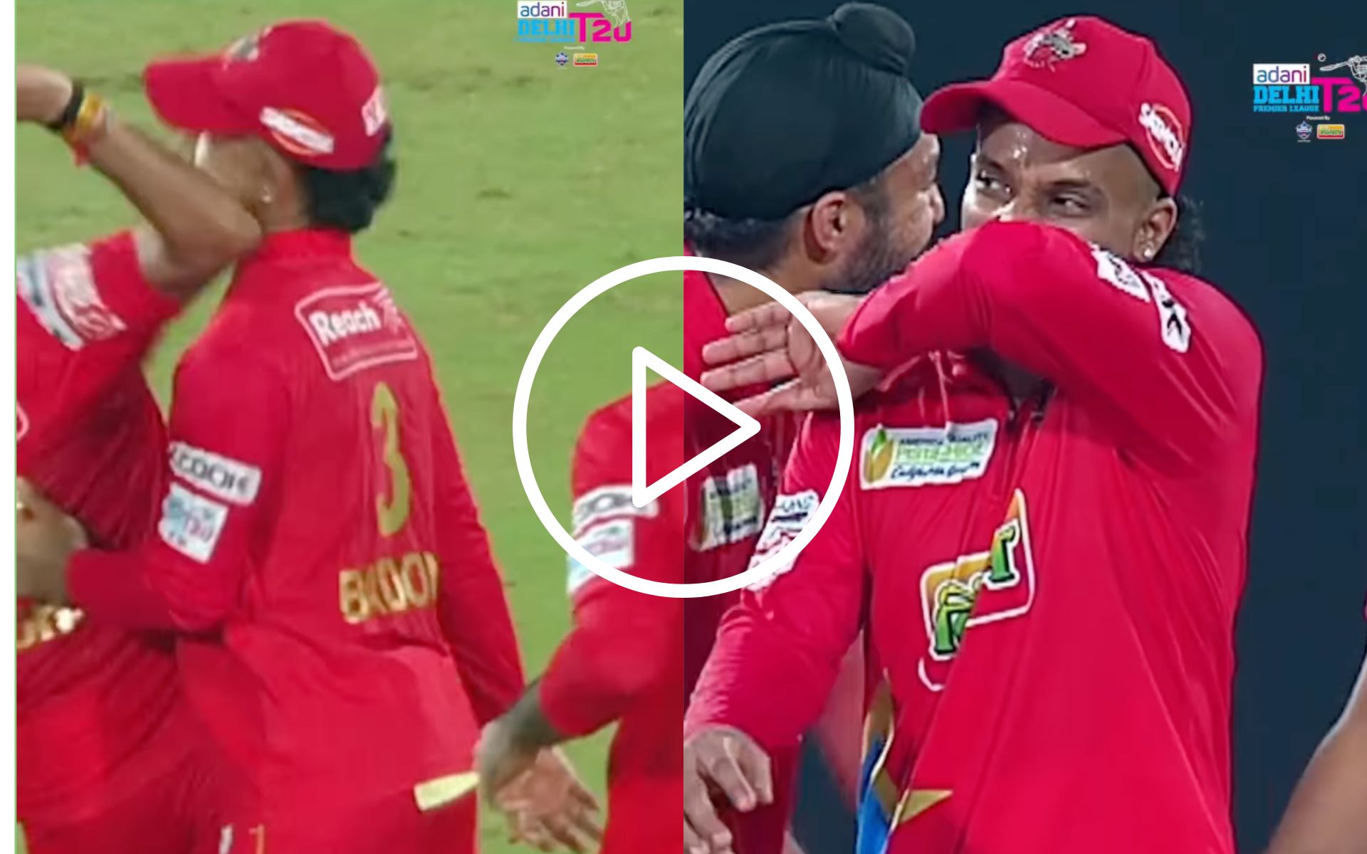 Ayush Badoni Elbowed By His Teammate During Bizarre Celebration In DPL 2025